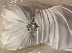 Ivory wedding dress - close up of trim